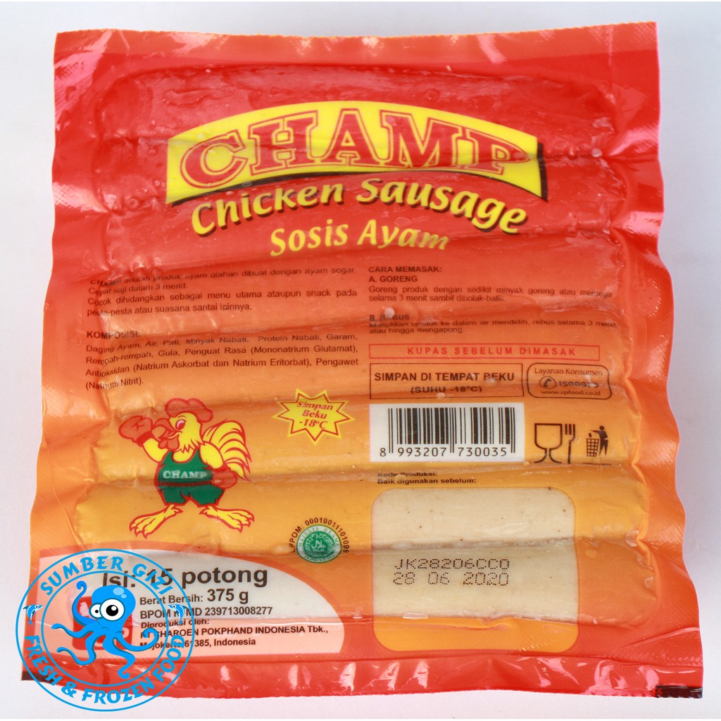 

CHAMP CHICKEN SAUSAGE SOSIS AYAM