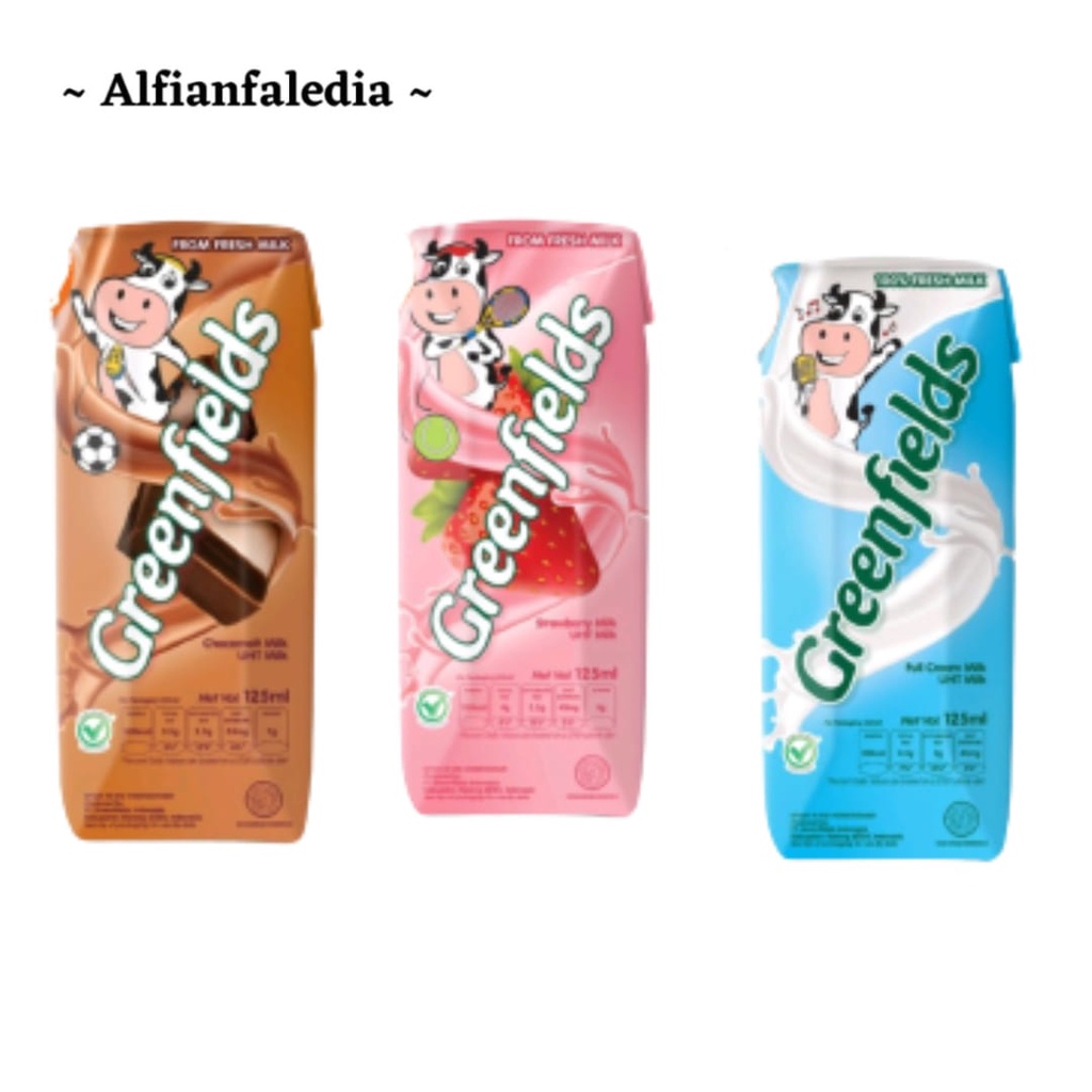 

Susu UHT Greenfields 125 ml coklat,strawberry,full cream Greenfield/ALFIANFALEDIA