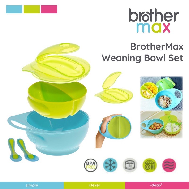 Brother Max Easy-Hold Weaning Bowl Set - Mangkok bayi