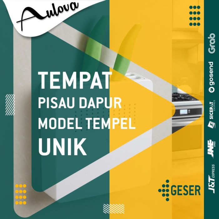 Rak Tempat Pisau Tempel Peralatan Masak dan Perlengkapan Dapur Unik G3