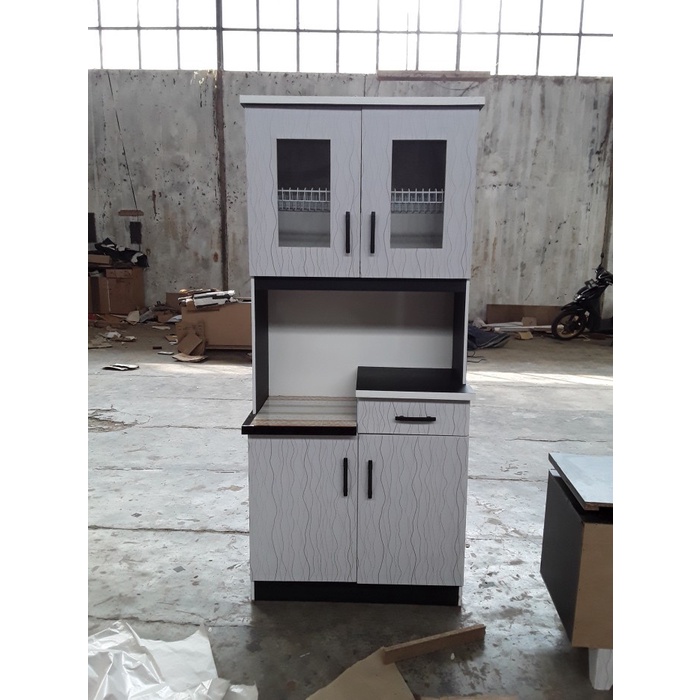 PROMO TERMURAH Lemari Sayur 2 Pintu Rak Piring Dapur Makanan Bumbu Kayu Minimalis Murah Berkualitas 