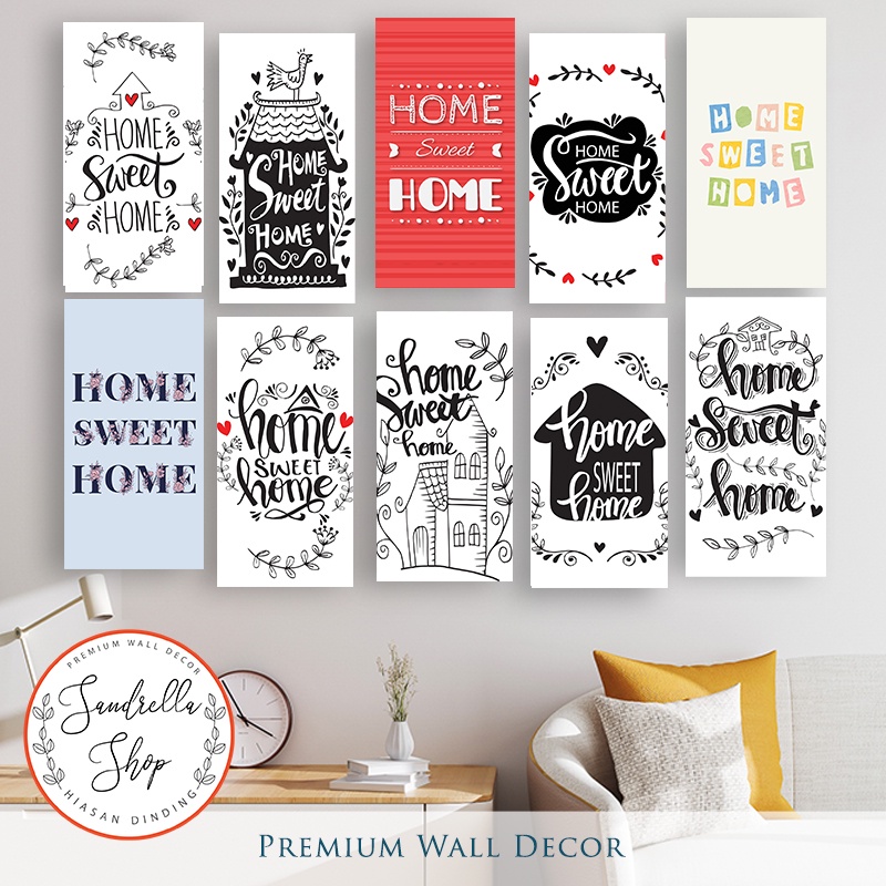 Hiasan Dinding Home Sweet Home Walldecor Home Pajangan Dinding Kayu Poster Kayu