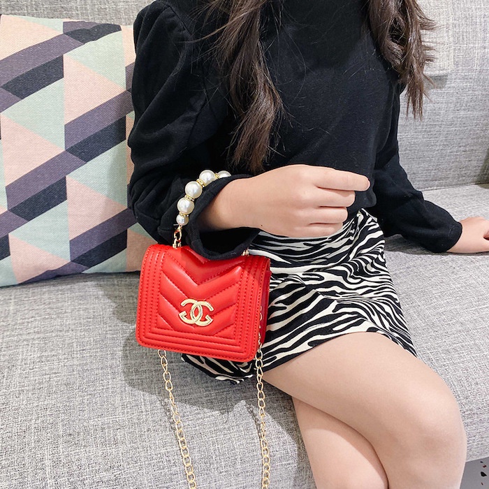 RYX - Ribbon Clasp Tas Handbag Anak Perempuan Fashion Casual / Jalan Jalan - Ori Import