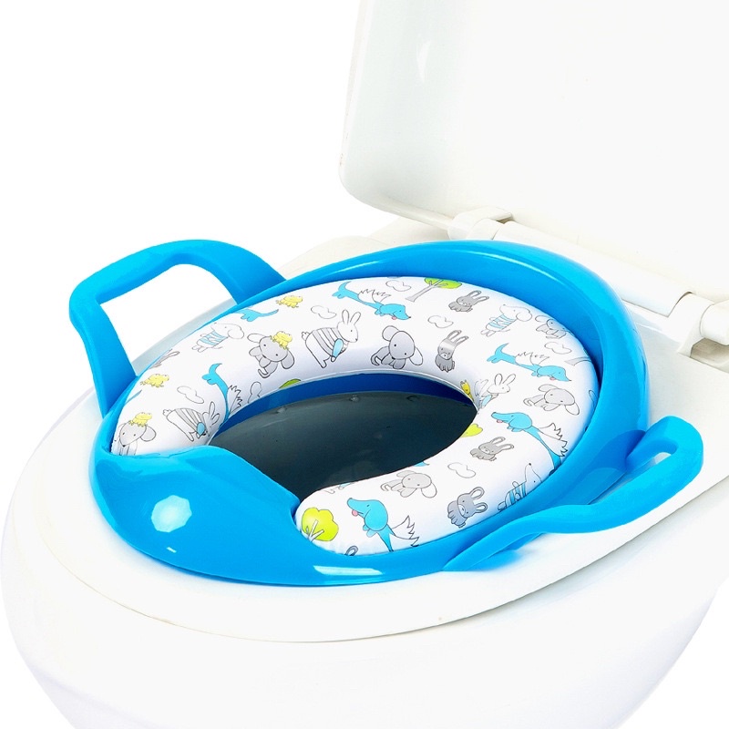 toilet seat anak baby flow soft potty ring closet handle pengangan