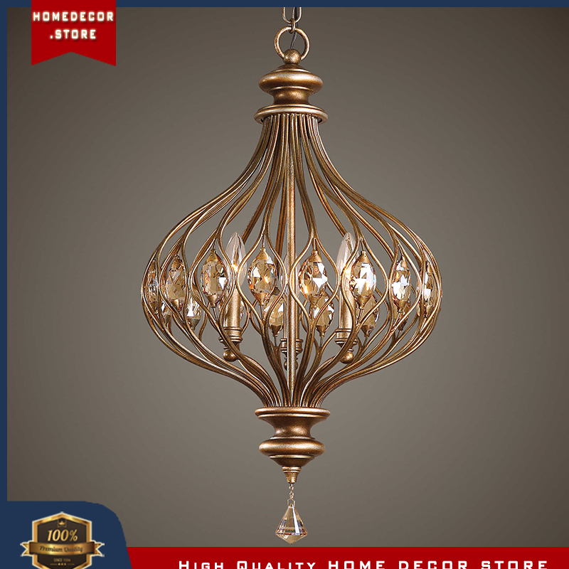 American crystal chandelier iron Restaurant Bar personality bar clothing shop coffee shop industrial