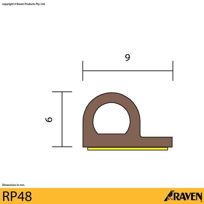 raven rp48 brown coklat 6 meter door window seal penutup celah kusen