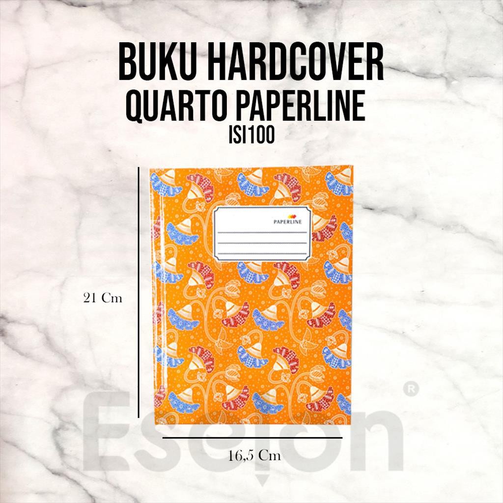 Buku Tulis Hardcover Quarto Paperline 100lembar /Kuarto 100lbr-2