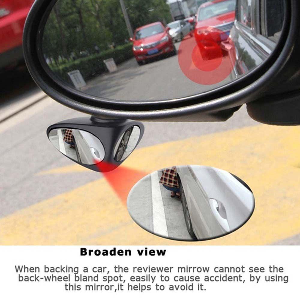 LANFY Car Blind Spot Mirror Universal 360 degrees rotation Spherical mirror 2 In 1 Wide Angle Mirror