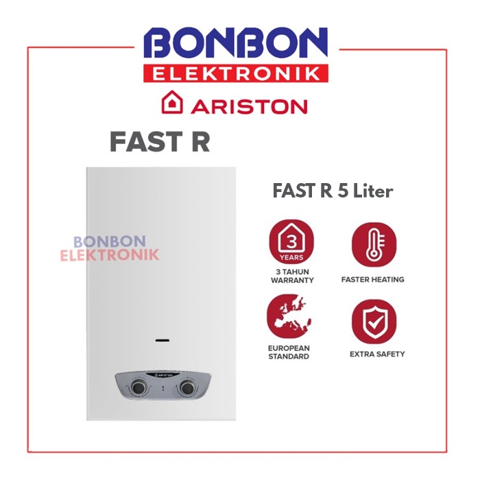 Ariston Water Heater Instant (Gas LPG) FAST R 5L / 5 Liter Per Menit