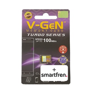 (SMARTFREN UNLI) Micro SD V-gen 64GB 4GB 8GB Class 10 Class10 TURBO SERIES 100Mbps
