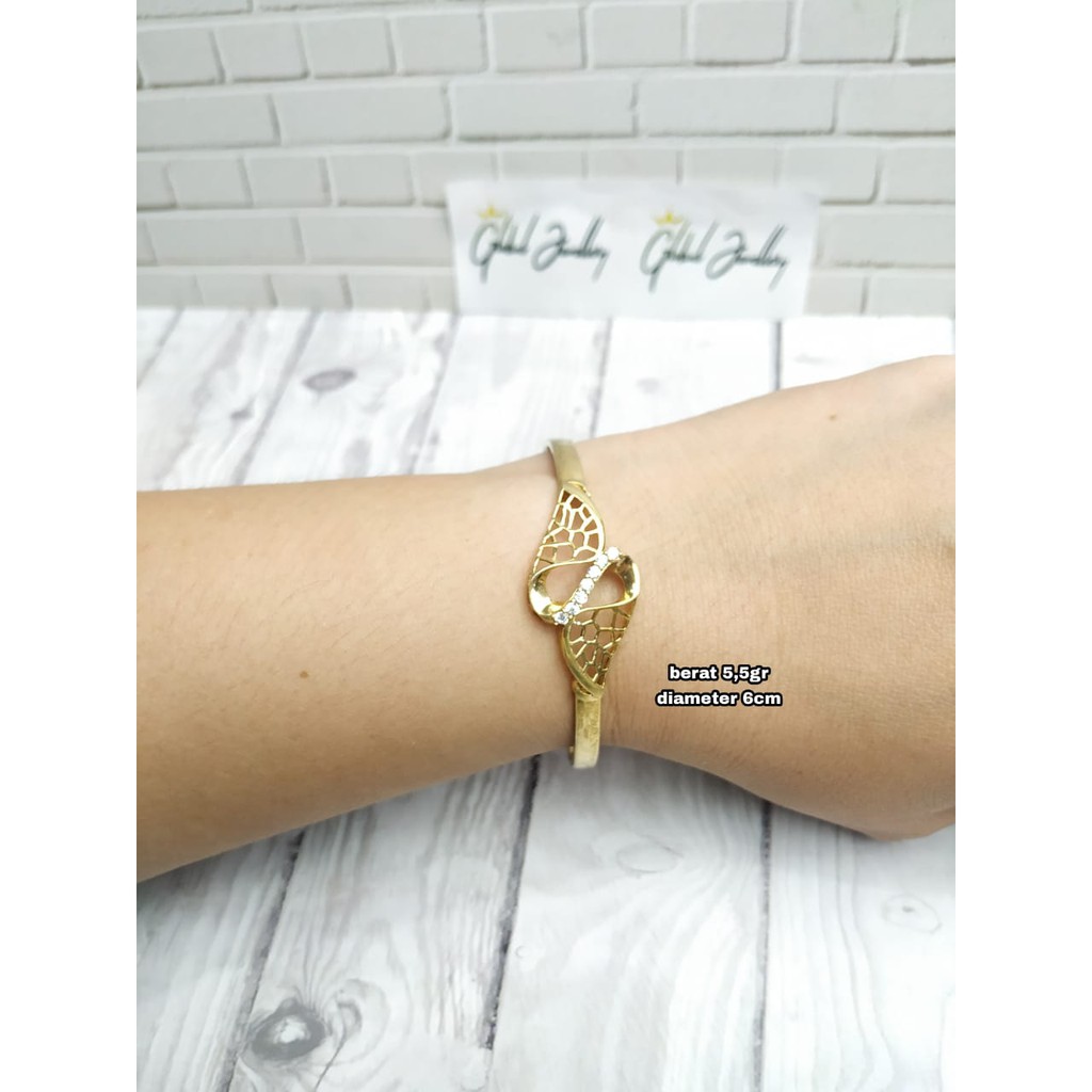 GELANG BANGKOK MATA JARING PERAK ASLI LAPIS EMAS 24K S925 CI079