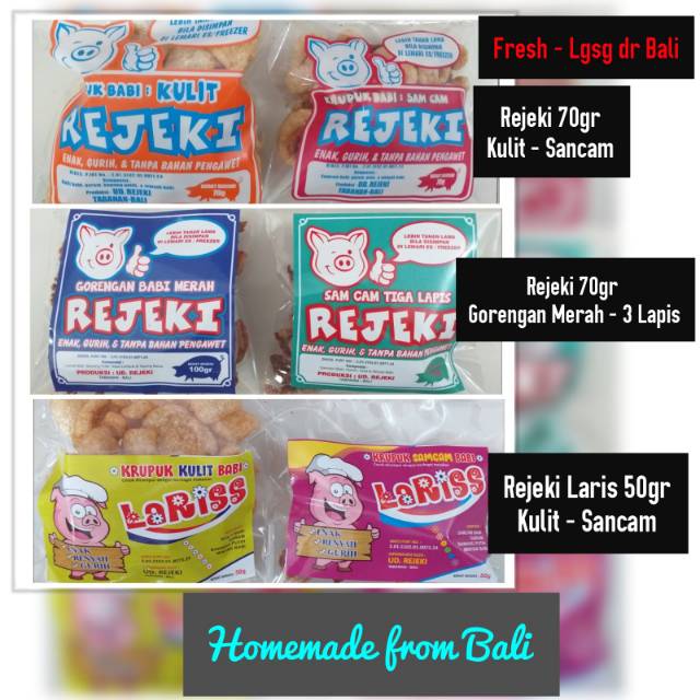 

Krupuk & Abon Babi Rejeki Bali 70gr