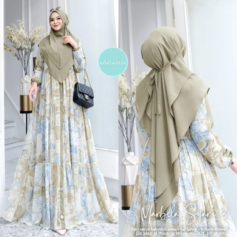 Ready Stock. Marbela Syar'i #3 by Edelweiss