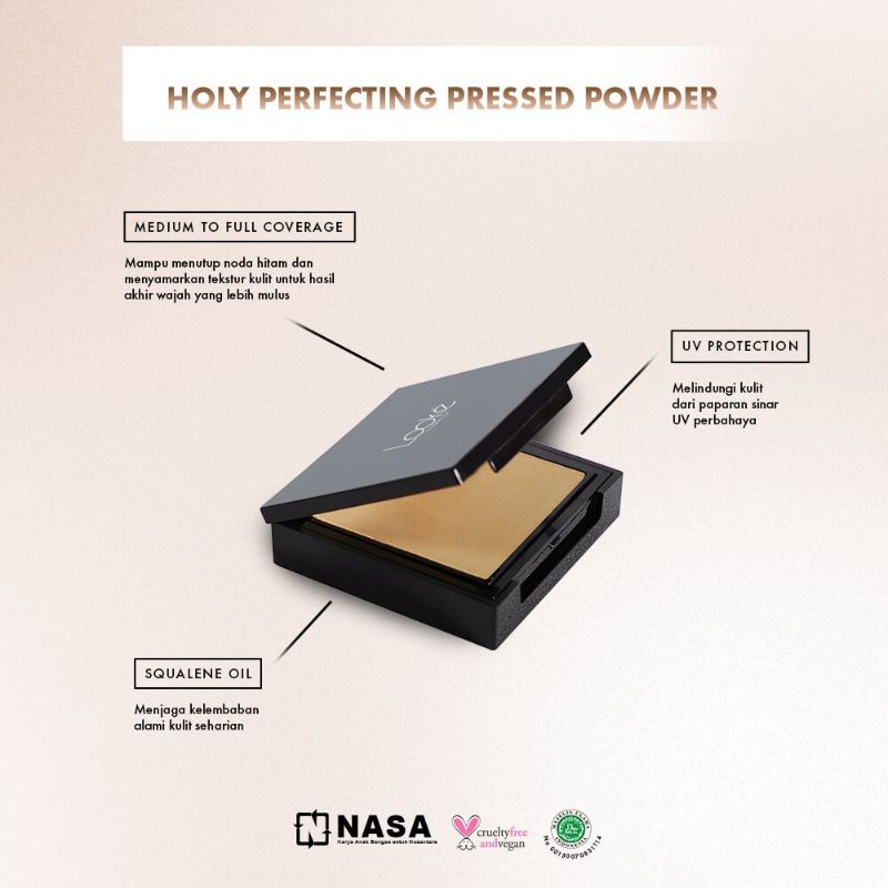 SIAP KIRIM LOOKE HOLY PERFECTING PRESSED POWDER BY LOOKE'  COSMETIK