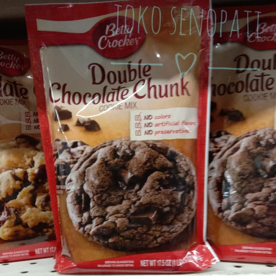 Jual Betty Crocker Double Chocolate Chunk 496gram | Shopee Indonesia