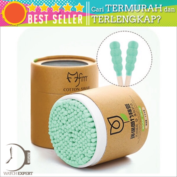 Bisa COD Alat Pembersih Telinga Cotton Buds Bambu Korek Kuping 200PCS - Macroupta Y277