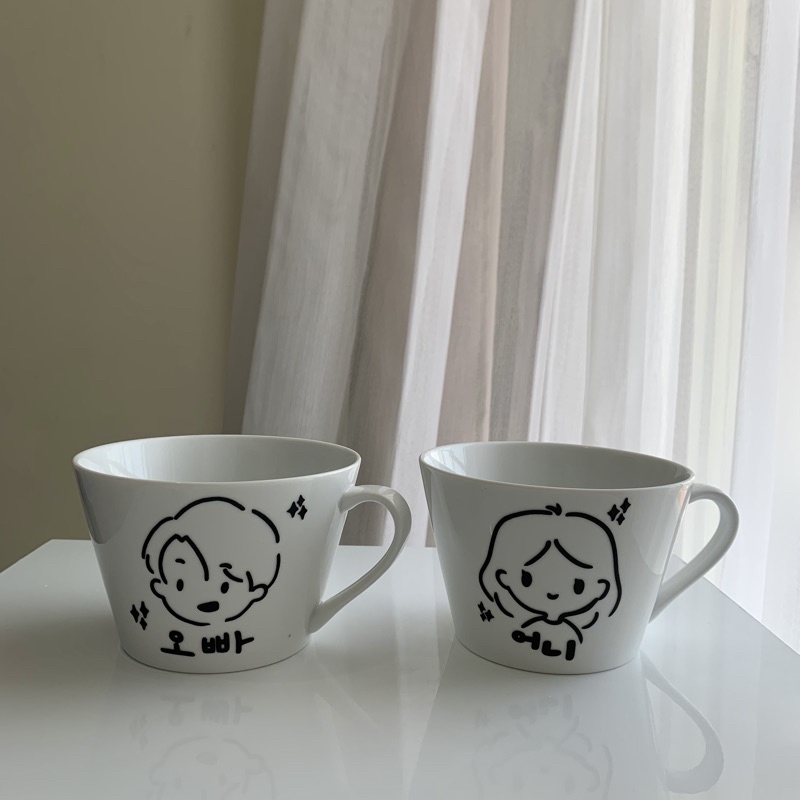 Gelas Korea Aesthetic | Gelas Kaca | Gelas Motif | Gelas Karakter | Gelas Keramik | Gelas Couple