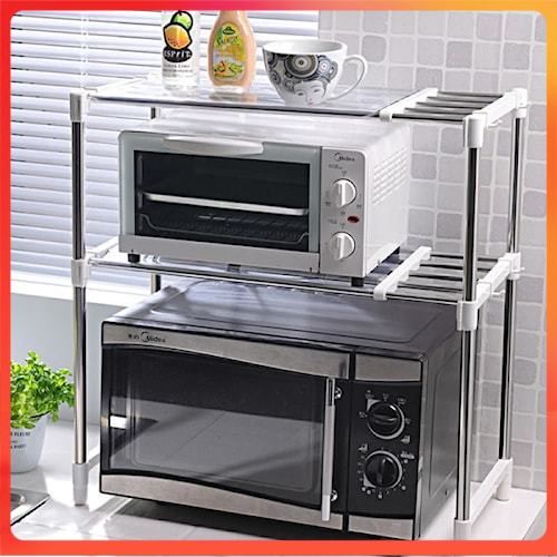 MICROWAVE1 Rak Microwave Panggang Susun Storage Rack Peralatan Oven Dapur Serbaguna Mini Atas Wastaf