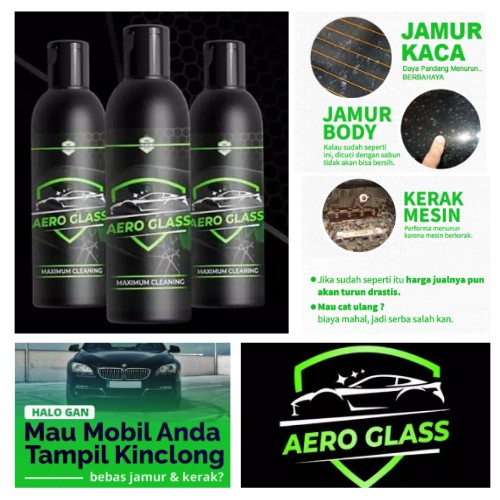 Aero Glass Pengkilap Pembasmi Jamur Mobil Motor 250 ml 128101