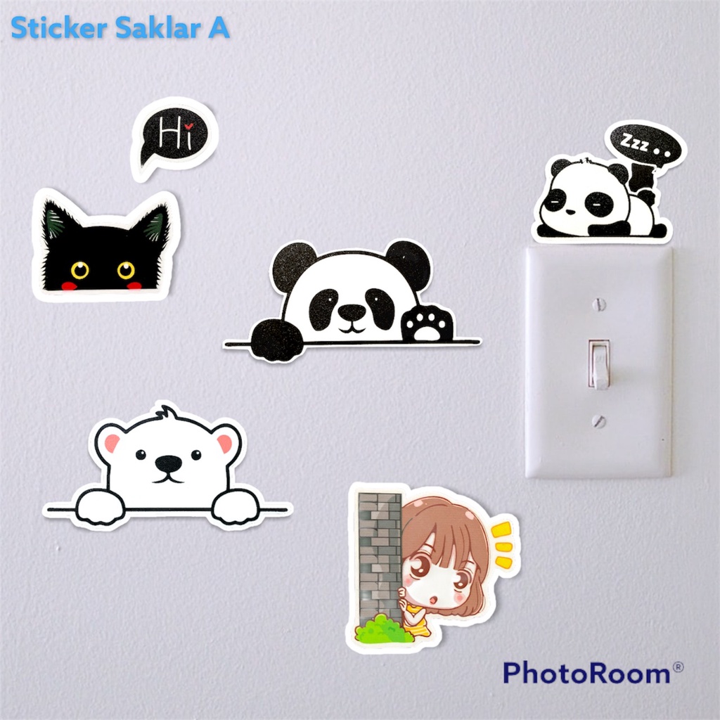 

Switch On Off Saklar Stiker Binatang Lucu stiker dinding