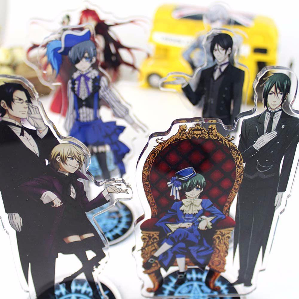 Agustina Black Butler Akrilik Stand DIY Anak Hadiah Michaelis Figure Dekorasi Kuroshitsuji Sebastian Desktop Standing Card