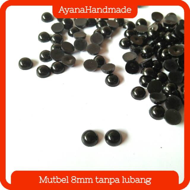 100 pcs Mutiara belah | Half pearl | Mutbel  8mm Tanpa lubang