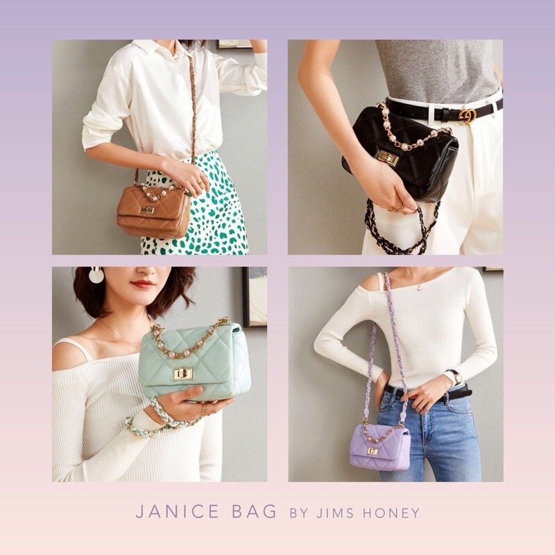 Tas Wanita Trendi Mini Jimshoney Janice Bag Jims Honey Original / Slingbag Daily Party Mewah Murah Tas Selempang Pesta Mutiara