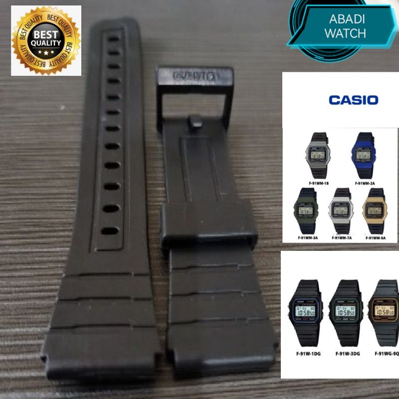 Tali Jam Tangan Casio F-91W F-94W F-105W F91W F94W F105W AW 48 H, F 201 WA