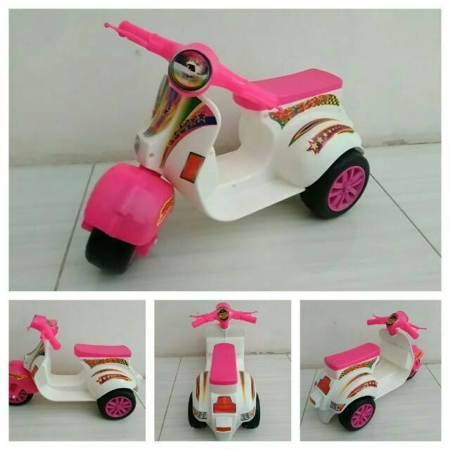 Motor Vespa Cilik DF307 Vespa Dorong Mini Roda 3 Tiga Mainan Anak