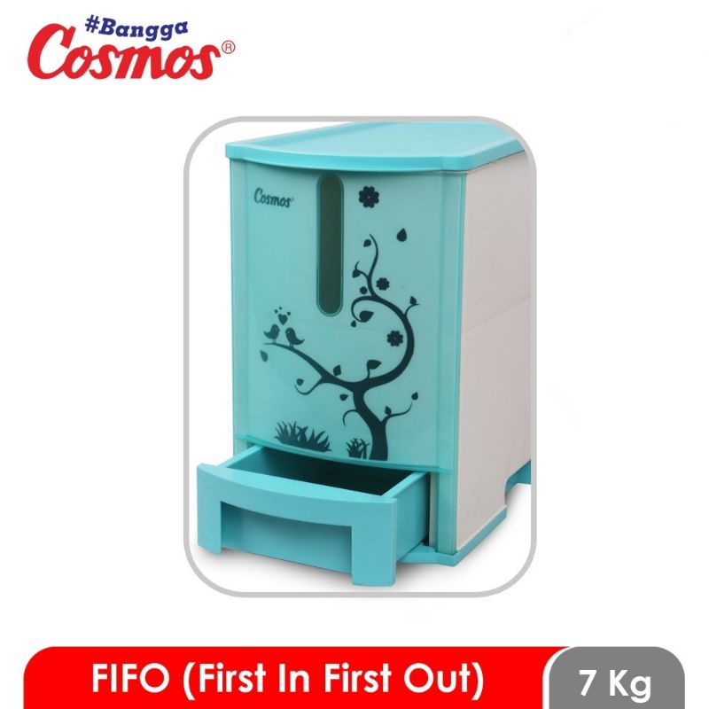 cosmos 007-pundi sarana penyimpanan beras kapasitas 7kg / rice box Cosmos 007 pundi / dispenser bera