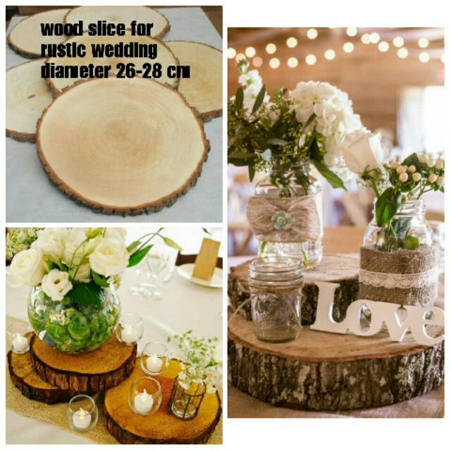 Wood slice/ potongan kayu, hiasan kayu, kerajinan kayu, dekorasi kayu