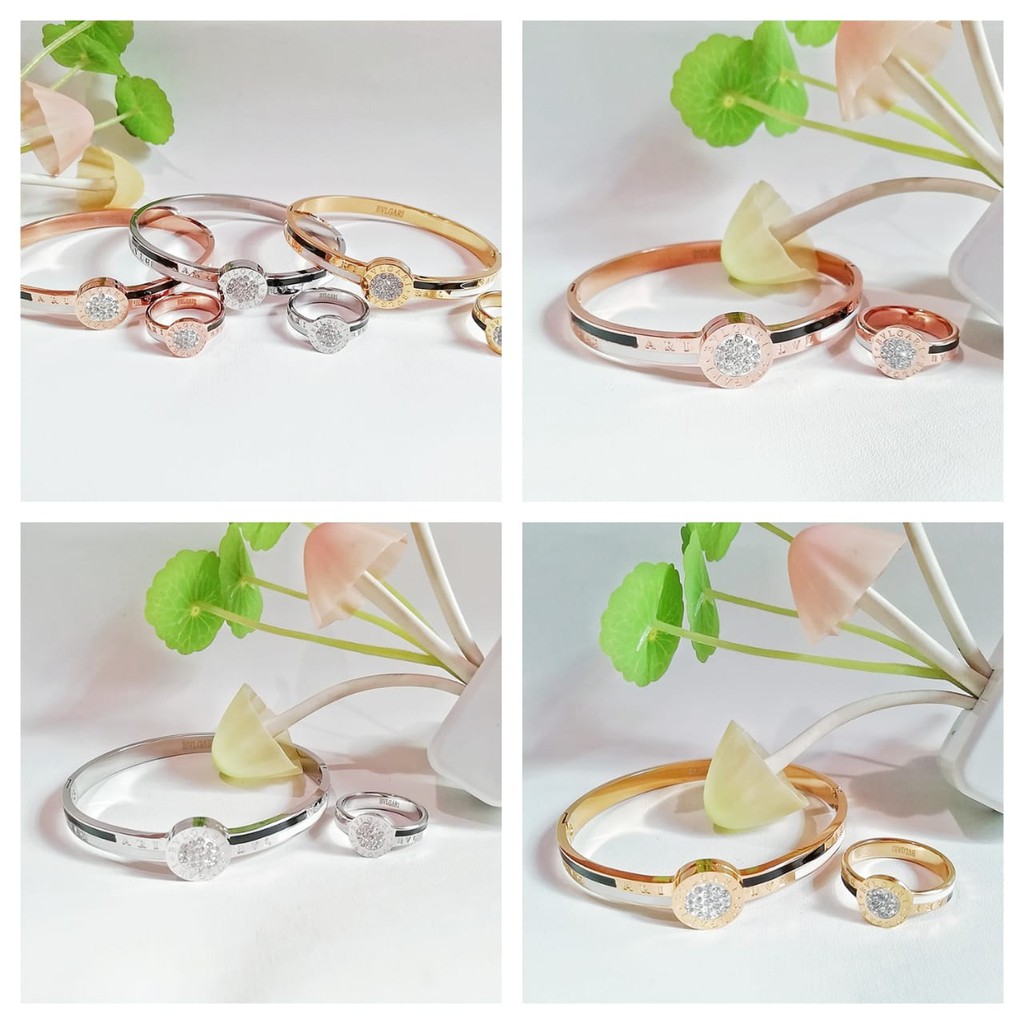 Gelang dan Cincin Titanium BVLGARI PREMIUM BV010