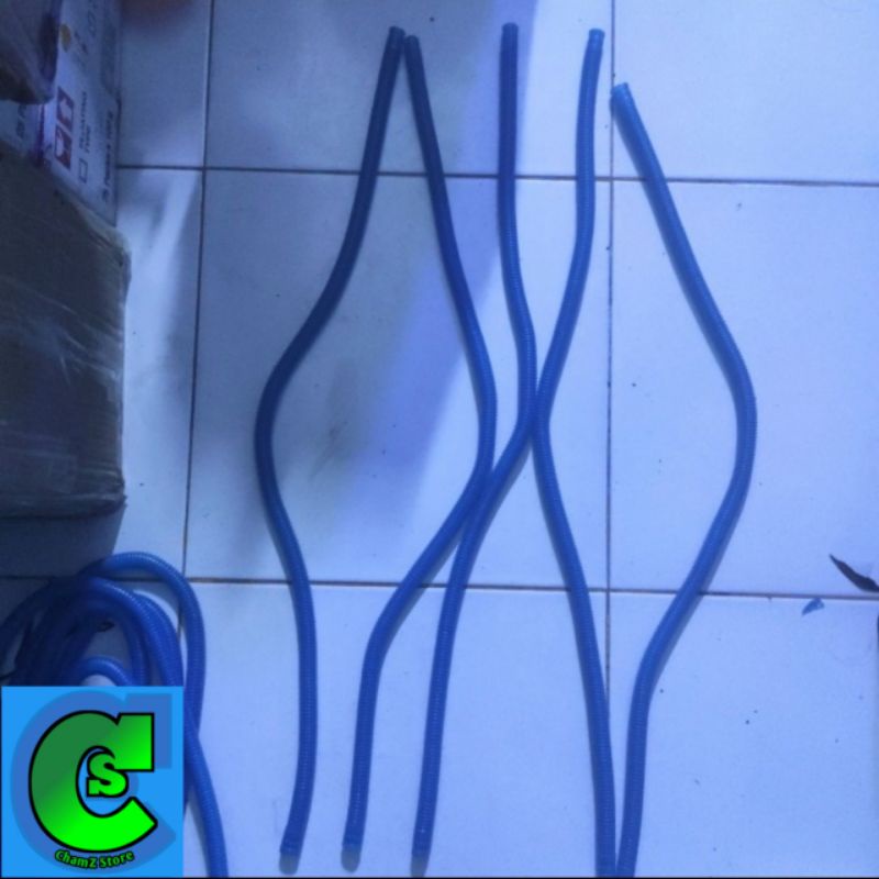 Selang spiral aquarium / Selang spiral blue / Selang spiral blue 80-90cm