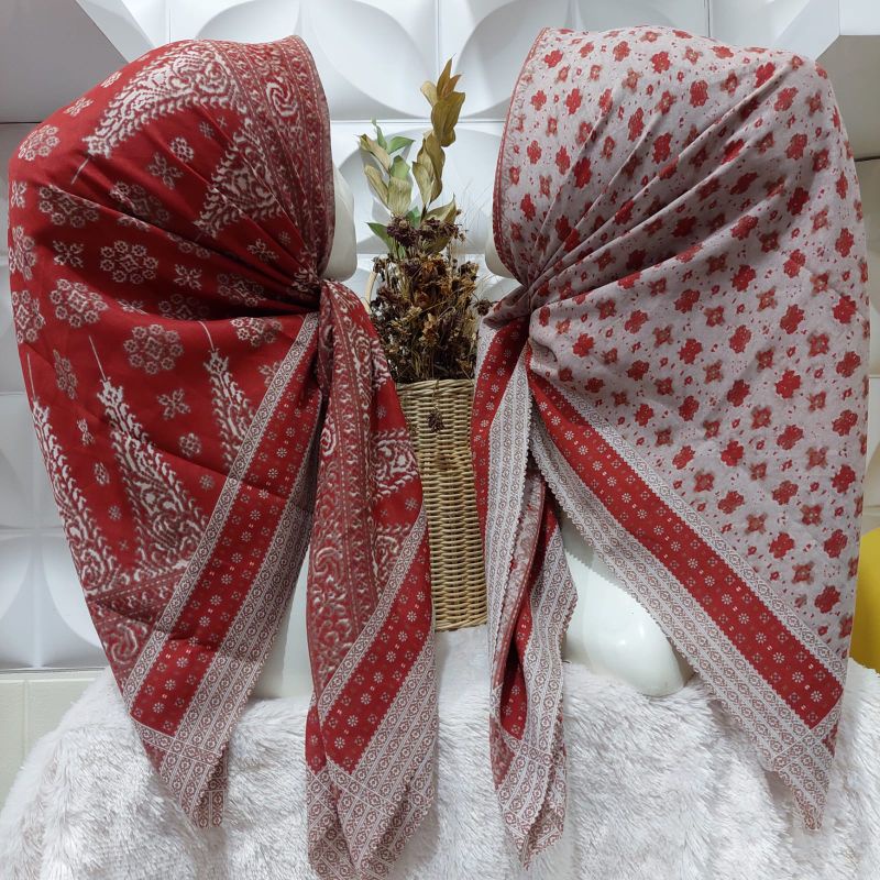 Hijab Segi Empat Voal Motif Songket