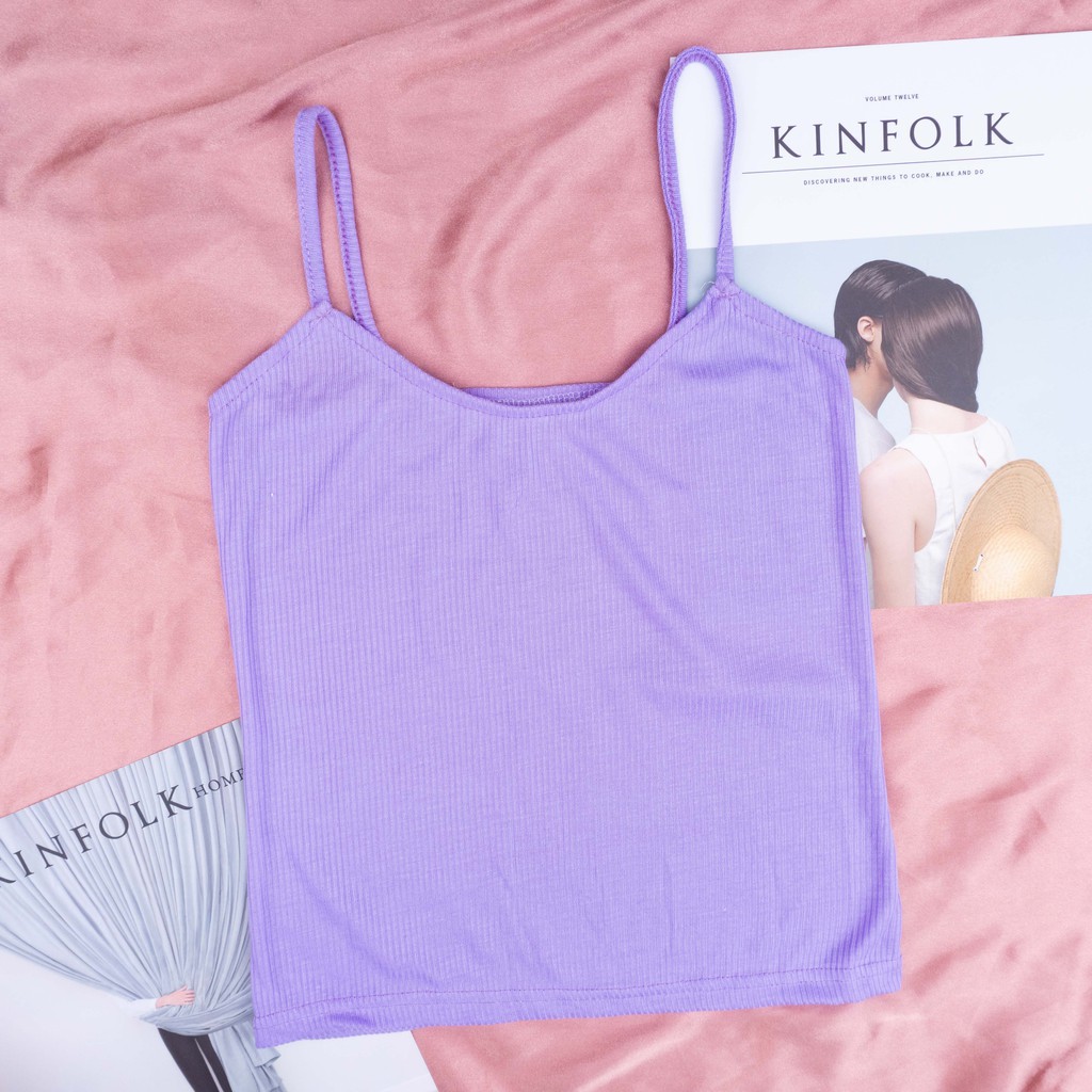 TANK TOP KAMISOL / TANG TOP ATASAN / TANKTOP POLOS KAMISOL-kamisol ungu