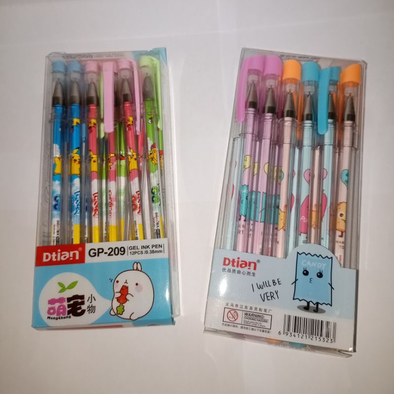 

TokoRejoAgung SELUSIN (12 PCS) Pulpen Karakter Lucu Dtian 0.38 mm Gel Pen Karakter Lucu Dtian 0.38mm