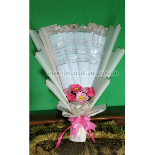 

Buket cellophane soft pink isi 20 lembar
