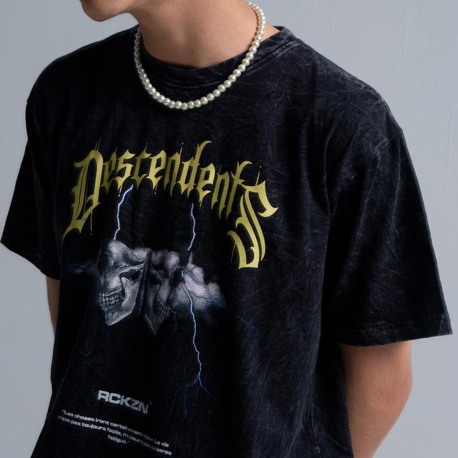 Bagus Dipakai.. ROCKZONEINC. WASHED T-SHIRT -  DESCENDENTS  BLACK (Kaos Washing)