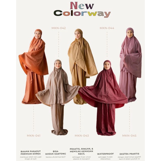 [Ready langsung Kirim] Mukena Traveling parasut Korea Premium / mukena Travel super mini Alif + saja