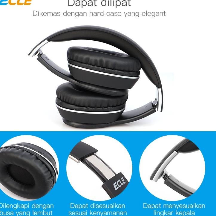 Terbaru.. (NEW) ECLE Headphone Gaming Wireless Headset Gaming Headset Original  Gaming Headset BT Ba