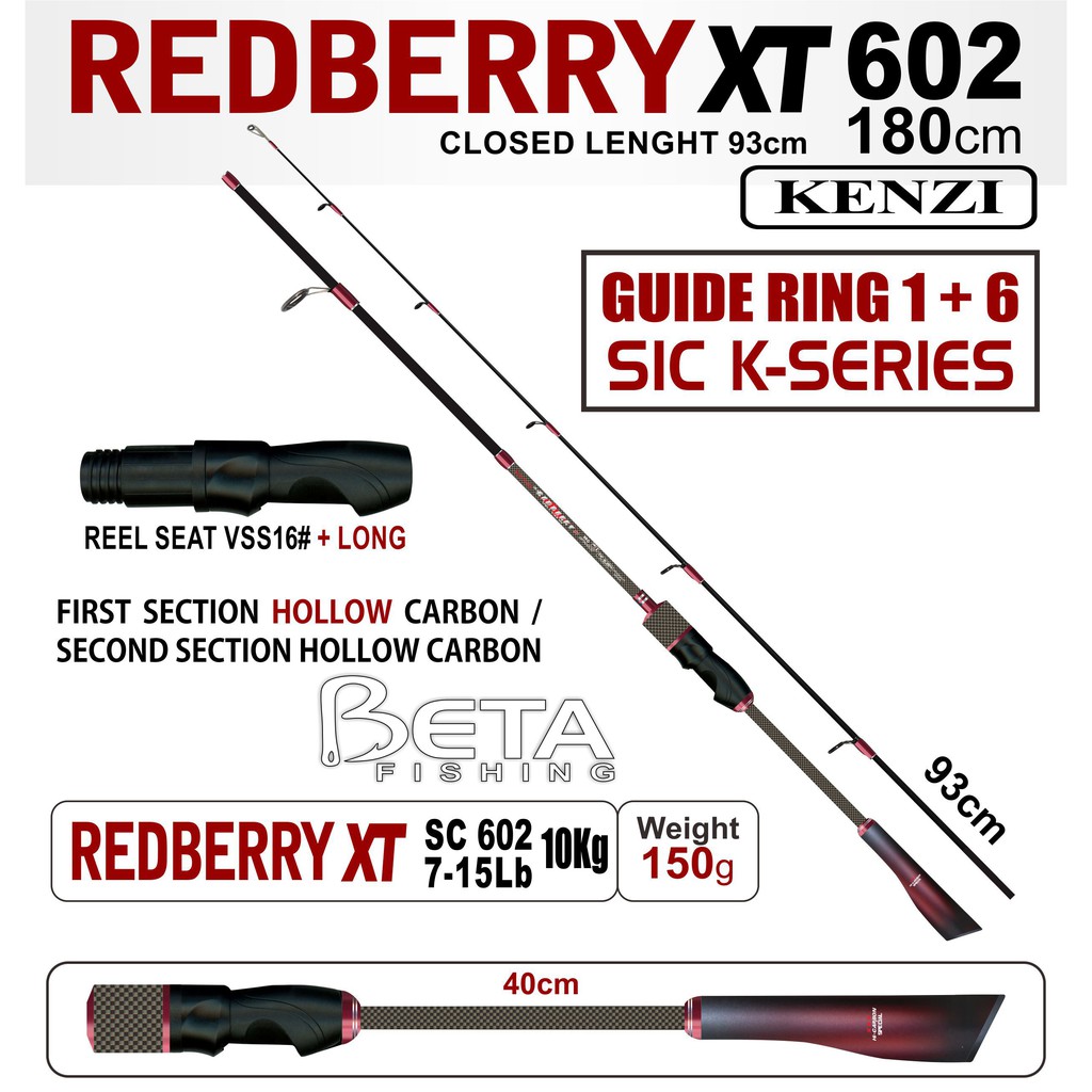 ROD JORAN KENZI RED BERRY XT 7-15 LB
