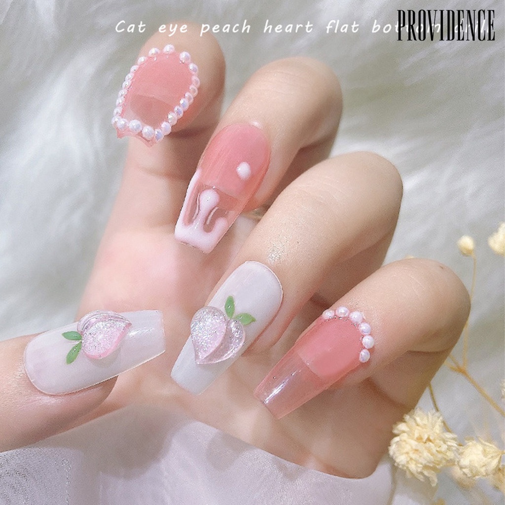 Providence 30pcs / Set Ornamen Berlian Imitasi Bentuk Hati Untuk Dekorasi Nail Art