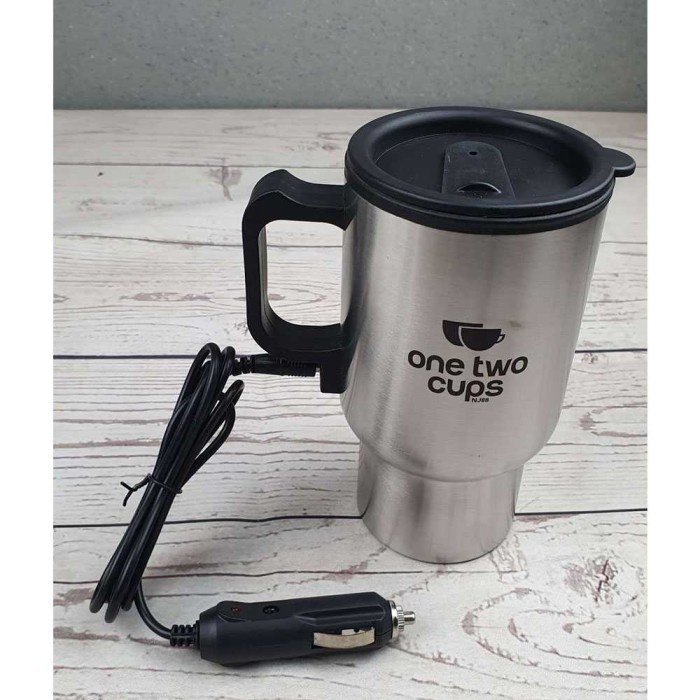 Gelas Pemanas Air Mobil 12V 450ML Insulated Mug Stainless Steel