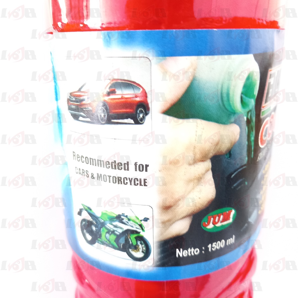 Air Radiator Coolant Botol 1500ml Cairan Pendingin Motor Mobil Cooler Universal Anti Karat 1,5 Liter