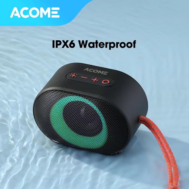 ACOME A10 Speaker Bluetooth 5.0 TWS 10W IPX6 Waterproof RGB Light Rhyme Rave Party Garansi Resmi 1 thn