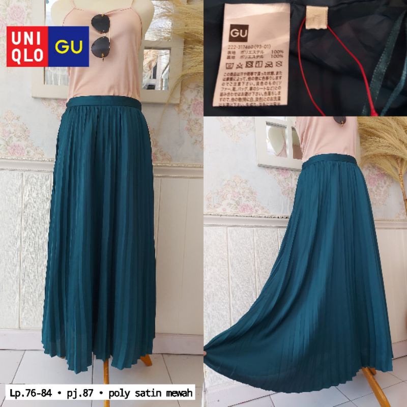(SOLD) preloved rok plisket brand GU / UNIQLO