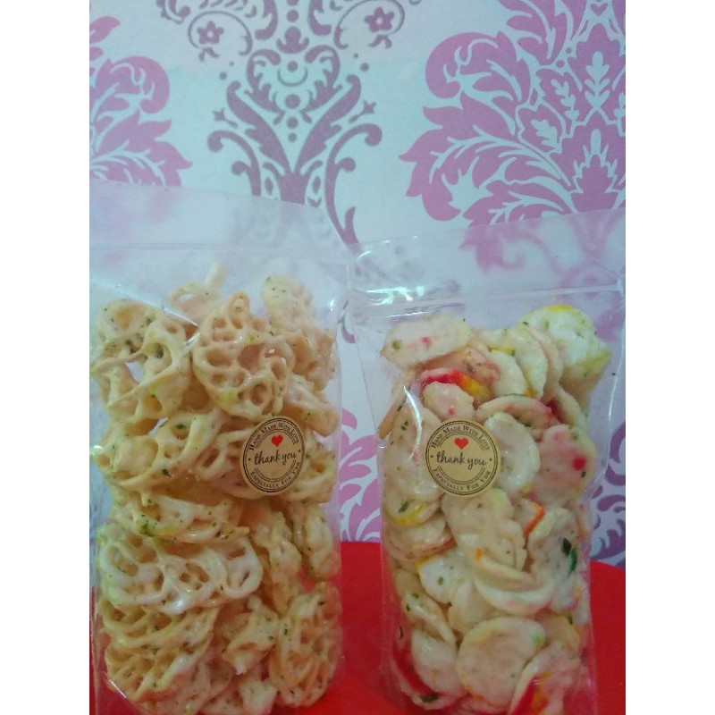 

krupuk seblak mawar pedas daun jeruk