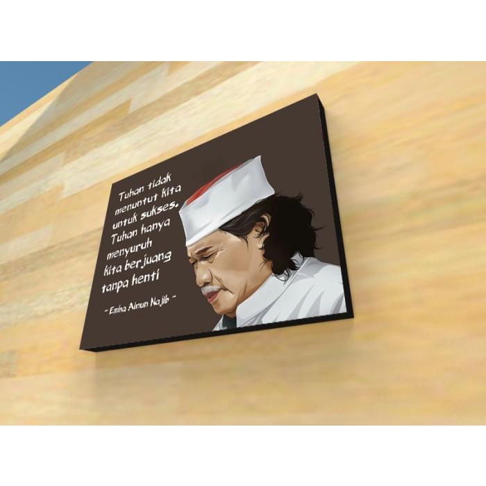 Picbox Hiasan Dinding Cak Nun maiyah pajangan kayu poster quotes murah