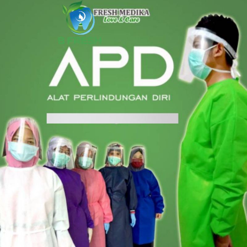 APD Hazmat Baju Bedah Gown Surabaya Murah Pakaian Medis Gamis Operasi Scort Apron Disposible Scrub