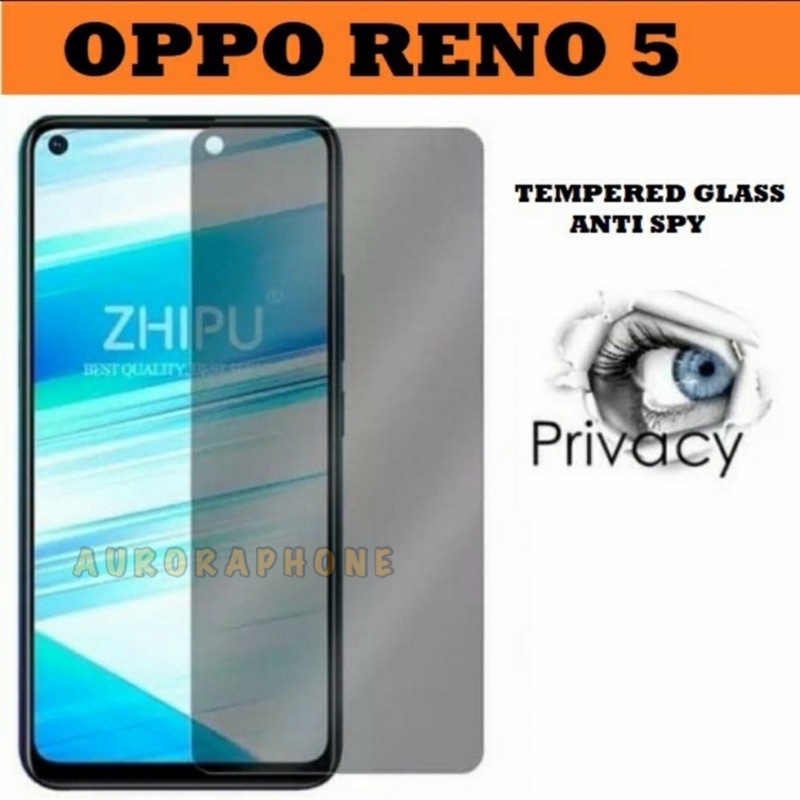 Tempered Glass SPY Oppo Reno 5 Anti Gores Privasi Oppo Reno 5 / Anti Gores Spy Oppo Reno 5 Tempered 